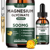 dilib magnesium glycinate liquid bottle for calm support