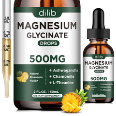 dilib magnesium glycinate liquid bottle for calm support