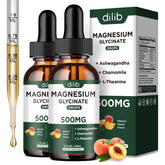dilib Magnesium Glycinate Liquid Drops bottle front shows calming formula