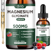 Dilib magnesium glycinate liquid drops bottle pour for quick daily use