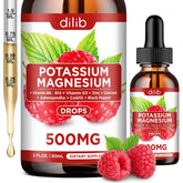 Dilib potassium magnesium citrate drops bottle shows raspberry flavor for daily wellness