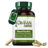 Dimmak Herbs Blood Purifier bottle for daily detox routine.