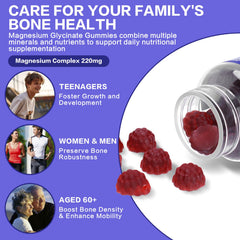 Close-up of Ditasum gummies highlighting strawberry flavor and smooth digestion.