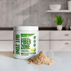 Divine Health Fiber Zone scoop measures 6 g of fiber per serving.