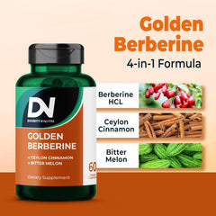 Divinity Nutra Berberine ingredients blend with bitter melon and cinnamon