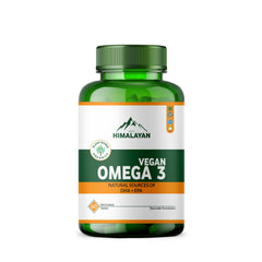 Divya Himalayan vegan omega-3-6-9 bottle image shows plant-based wellness for daily heart and brain support.
