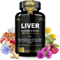 DLNIA liver cleanse bottle showing packaging for detox support
