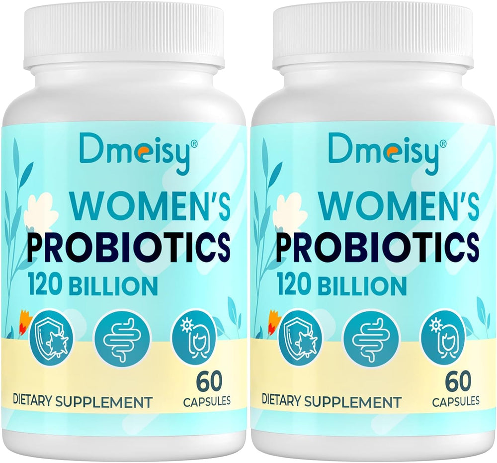Dmeisy 120 Billion CFU bottle pour promotes easy daily probiotic support for menopause