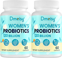 Dmeisy 120 Billion CFU bottle pour promotes easy daily probiotic support for menopause