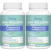Dmeisy probiotics bottle showing 300B CFU for gut balance and immune support