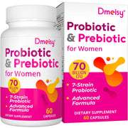 Dmeisy vaginal probiotics bottle front supports daily vaginal and urinary balance
