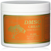 DMSO Rose Cream 4oz bottle close-up for soothing skin care