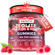 DNCDTYY Zeolite Detox kids gummies raspberry bottle for convenient daily gut support