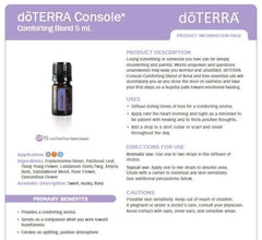 doTERRA Console hand inhale moment for quick calming relief