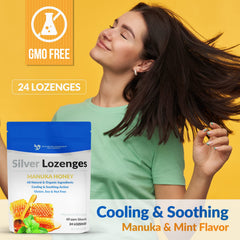 DOCTOR RECOMMENDED SUPPLEMENTS Nano Silver detail showing 60 PPM particles for quick soothing.