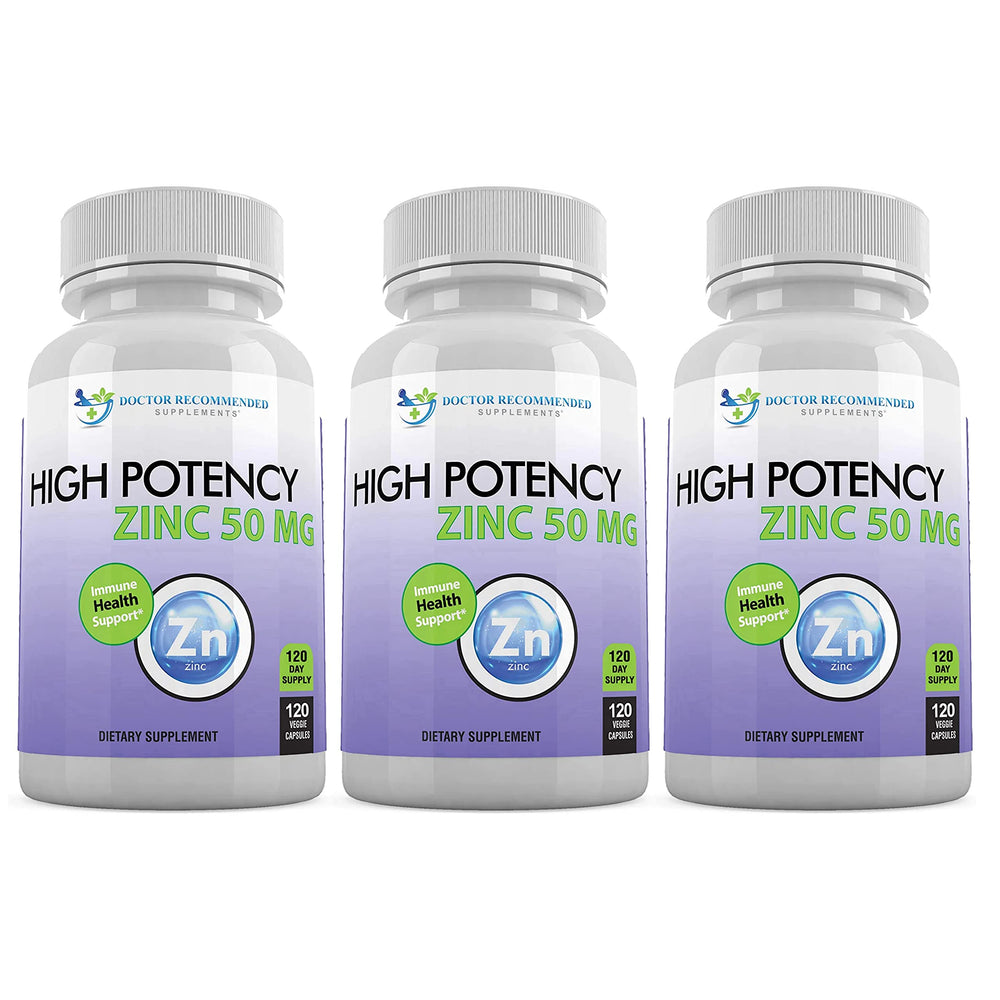 Doctor Recommended Supplements Zinc 50mg bottle for immune support