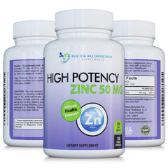 DOCTOR RECOMMENDED SUPPLEMENTS Zinc 50mg bottle for daily immune support