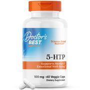 Doctor's Best 5-HTP bottle close-up highlighting mood support