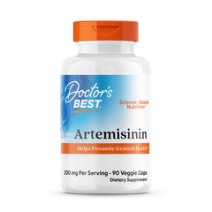 Doctor's Best Artemisinin bottle pour highlights convenient 200 mg servings for daily immune support.