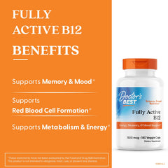 Doctor's Best vegan label on B12 bottle for vegan friendly