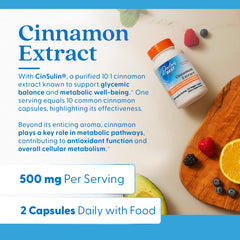 Close-up of Doctor's Best Cinnamon CinSulin bottle front view
