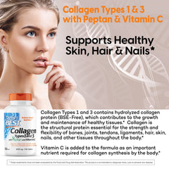 A user taking a Doctor's Best collagen tablet as part of daily routine.