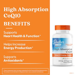 Cápsulas de CoQ10 con BioPerine para absorción y energía diaria