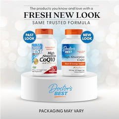 CoQ10 de Doctor's Best para salud cardíaca, cápsulas fáciles de ingerir