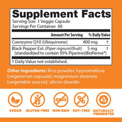 Doctor's BEST veggie caps packaging suggests vegan CoQ10 convenient use.