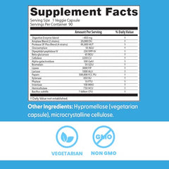 Doctor's Best Digestive Enzymes bottle pour shows easy dosage during meals.