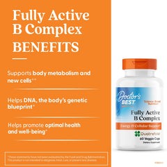 Pill-dispense view of Doctor's Best Fully Active B Complex for convenient dosing.