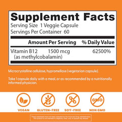 Doctor's Best Fully Active B12 1500mcg capsules ready for use.