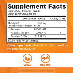 Doctor's Best Gluten Rescue capsules pouring into hand for easy use