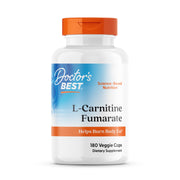 Doctor's Best L-Carnitine Fumarate bottle label highlights purity and energy support.