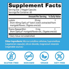 Doctor's Best lutein-marigold-extract label highlights natural carotenoids for eye nutrition