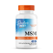 Doctor's Best MSM bottle front showing OptiMSM for potential joint support