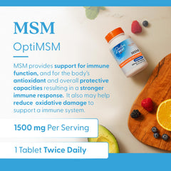 Doctor's Best MSM bottle with leaf imagery implying natural gluten-free formula