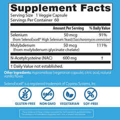 Doctor's Best NAC Detox Regulators label detail showing ingredients