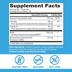 Doctor's Best Synergistic Glucosamine/MSM capsules poured from the bottle