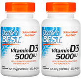 Doctor's Best Vitamin D3 bottle with 360 softgels supports bone health.