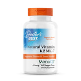 Doctors Best Vitamin K2 MK-7 capsule bottle highlighting bone support potential.