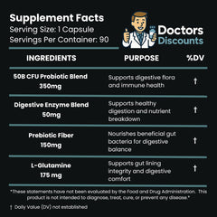 Doctors Discounts Complete Probiotic Gut Support digestive enzymes blend close-up