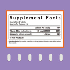 Doctor's Recipes calcium 1200mg tablets close-up highlighting daily supplement