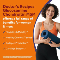 Close-up of glucosamine chondroitin msm manganese tablets from Doctor's Recipes.