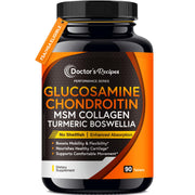 Doctor's Recipes Glucosamine Chondroitin MSM Turmeric bottle — high absorption formula