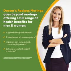 Moringa 50:1 extract powder close-up from Doctor's Recipes for potent nutrient support