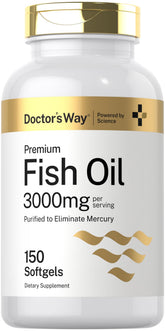 Doctor's Way Fish Oil 3000mg bottle for daily omega-3 support.