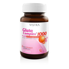 DOK MAI VISTRA Gluta Complex 1000 Plus bottle on a clean desk for daily wellness.