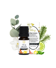 Don Du Ciel orchid bloom oil bottle for radiant skin and daily hydration.