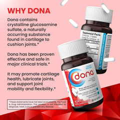 DONA 3-pack packshot emphasizes value for ongoing joint care.
